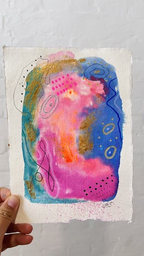 Original signed abstract mixed - signed,