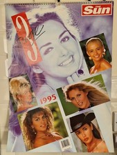 The Sun Page 3 Girl Calendar 1995 Kathy Lloyd Jo Guest Lisa Bangert Vintage