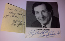 GARETH EDWARDS -WELSH RUGBY LEGEND   HAND SIGNED PHOTO plus signed thankyou note