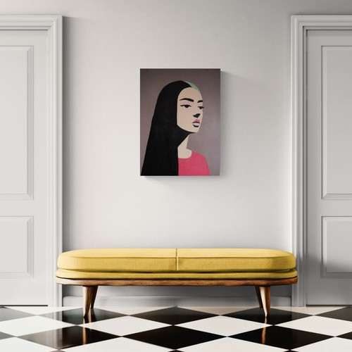 Abstract portrait woman - of,