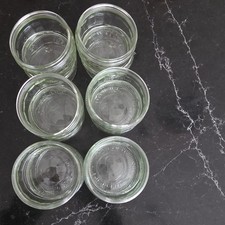 12 X Glass Ramekins GU Pots Pud  Clean Empty Jars Dessert Crafts Wedding Art