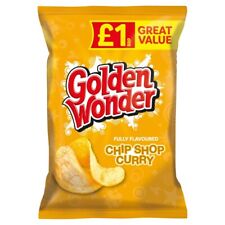 Golden Wonder Chip Shop Curry Crisps – 18 x 57g Bags – Full Box Savoury Snacks