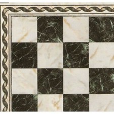 Dolls House Spanish Tile Floor Black White Cream Gloss Card Flooring Sheet