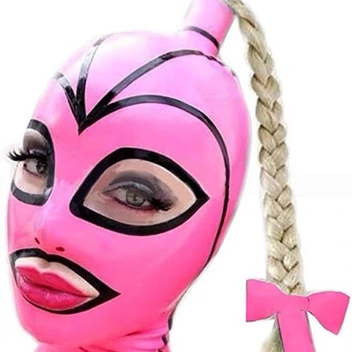 Pink latex rubber - rubber, mask