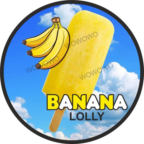 Ice cream van sticker banana - cream,
