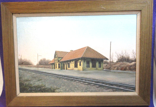 Mcm yellow train depot - train, along