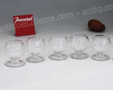 5 Baccarat Crystal Aperitif