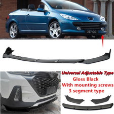 Add-on Universal Adjustable Front Bumper Spoiler Lip Fit For Peugeot 307 CC 2DR 