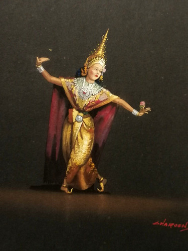 Original painting thai dancer - thai,
