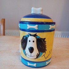 Ceramic Pet Treat Biscuit Jar For Dog