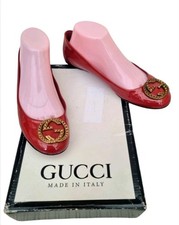 Gucci Authentic Lady's Flats Ballet Pumps Shoes Sz Eur38 UK 4.5 To 5 VGC 