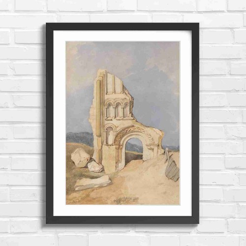 Ruined stone arch with - ruined,