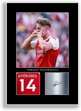 Viktor Gyokeres Football Player Poster Signed Print Photo A4 Wall Art Gift Idea