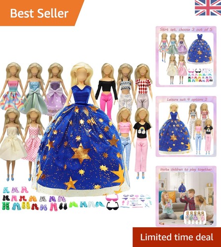 Deluxe piece doll - 56-piece, wardrobe