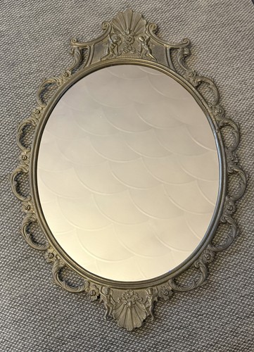 Rococo style oval brass - style,