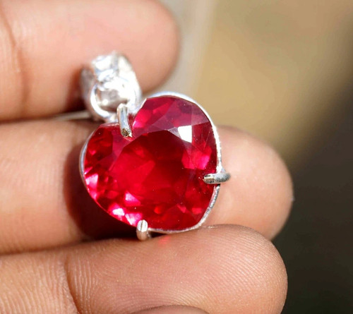 Natural red ruby - red,