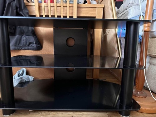 Small black glass corner - glass,