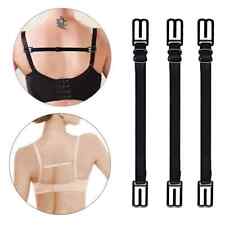 3pc Bra Strap Holder Nonslip Elastic Adjustable Band Strap Racer Back Clip Women