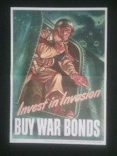 US WAR BONDS POSTER USED TO
