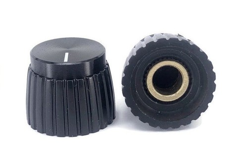 Black marshall style knob - black,