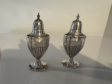 Pair antique solid silver