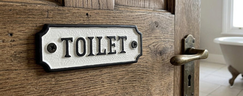 Toilet sign iron - toilet,
