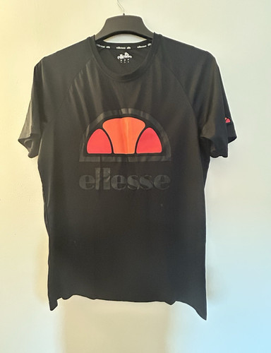 Ellesse men black logo crew - men's,