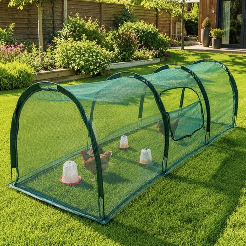Giant chicken run hen house - run,