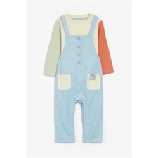 Cute Boy's Cord Dungaree Set
