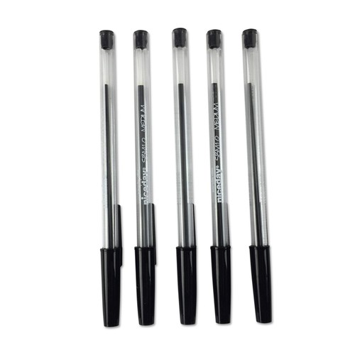 Black ballpoint pens - ballpoint, qty
