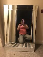 The Range Hamilton Silver Bevelled Mirror 60cmW 90cmH