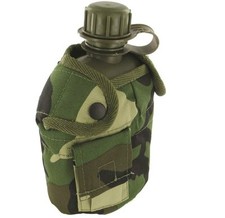 MILITARY WATER BOTTLE belt pouch canteen flask British Army green camo DPM kit