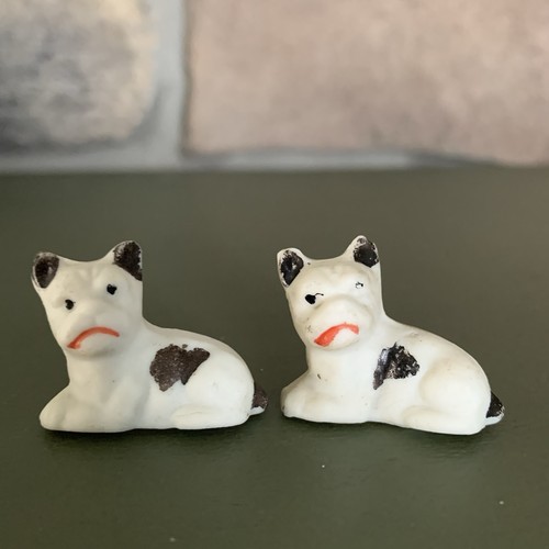 Two miniature bisque white - two,