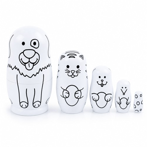 Unpainted animals wooden - animals,