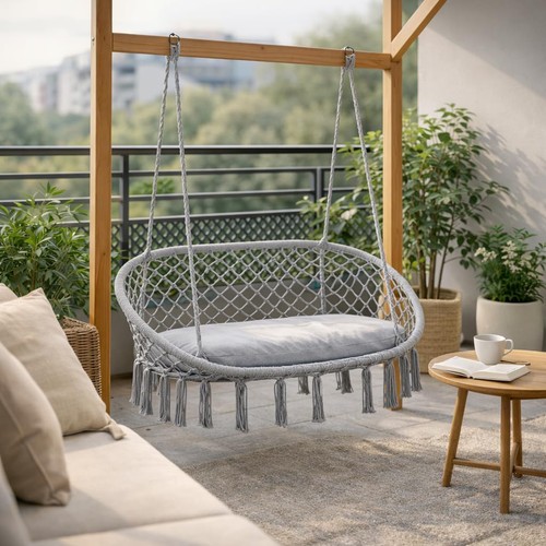 Sleep grey macrame hanging - sleep,