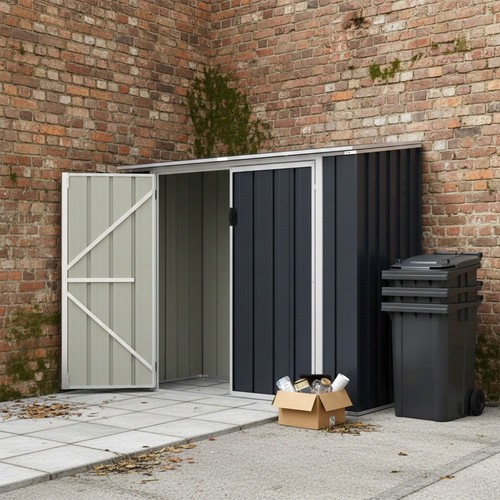 Anthracite metal garden shed - anthracite,