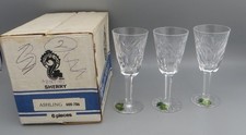 3 Waterford Crystal Ashling Sherry Glasses  - With Box and Labels