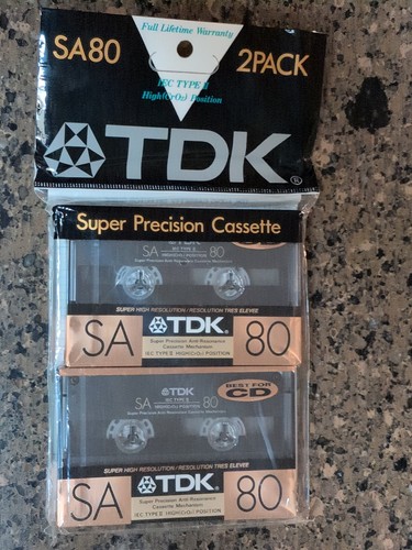 Tdk sa80 cassette tapes - cassette, high