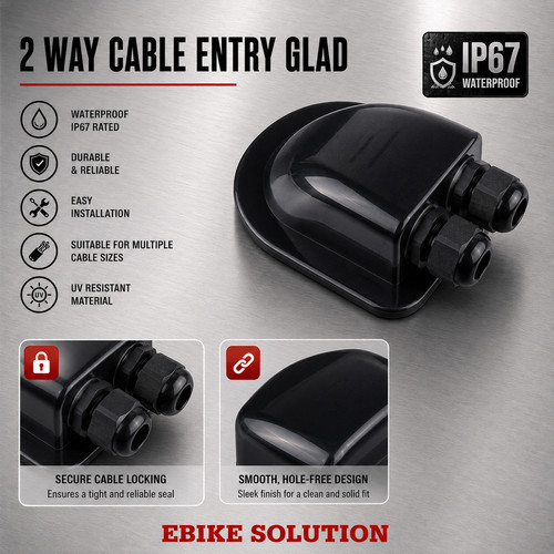 Solar double cable entry gland - entry,
