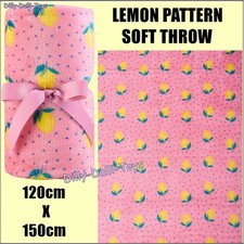 Pink & Yellow Lemon Throw Soft