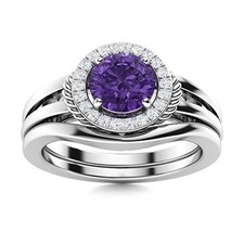 Stackable 5MM Round Amethyst