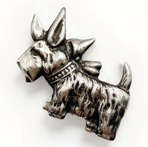 Vintage scottie dog brooch - vintage,