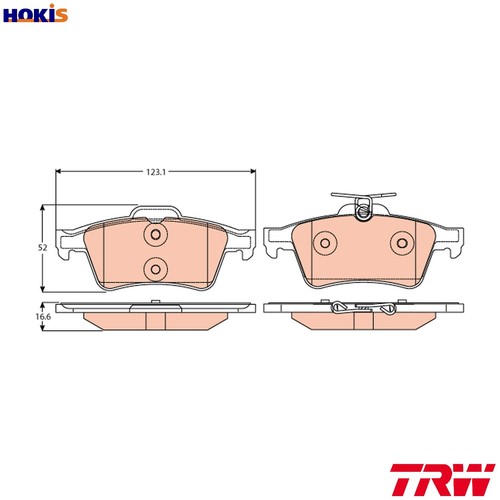 Brake pad set disc - set,