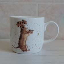 Royal Worcester Dachshund Mug Wrendale Hello Sausage Bone China 8cm Sausage Dog