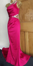 LOVELY ❤️y2K £85 JANE NORMAN Red Evening Mermaid Long Dress Gems Size 14 16