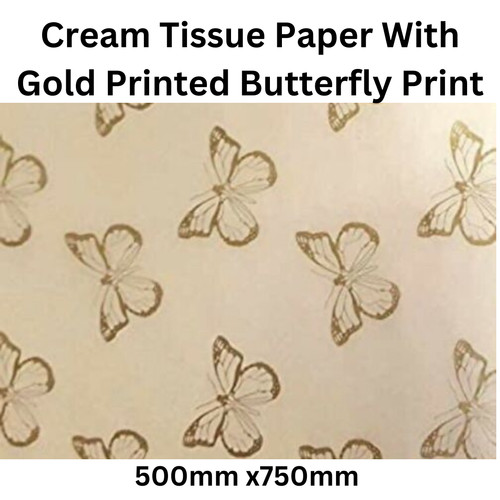 Gold butterfly printed - gold, on