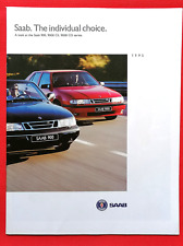 1994-95 SAAB 900 9000 Sales Brochure - Convertible Coupe 5dr Griffin Aero CD CSE