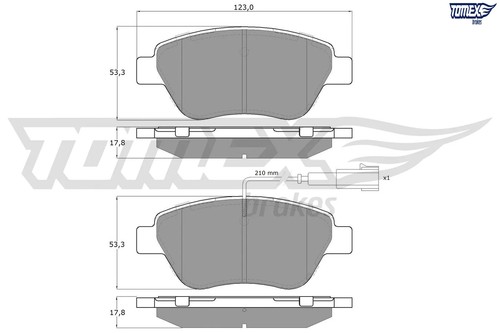 Front brake pad - set,