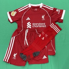 Liverpool 2025/26 junior home kit shirt/shorts/socks bundle (SIZE 22 7-8yrs)