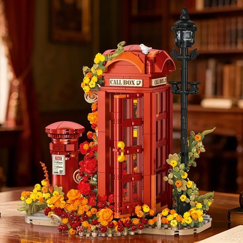 1142pcs retro telephone booth - 1142pcs,